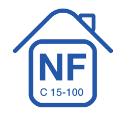 Installation électrique suivant la norme logo NF C 15-100