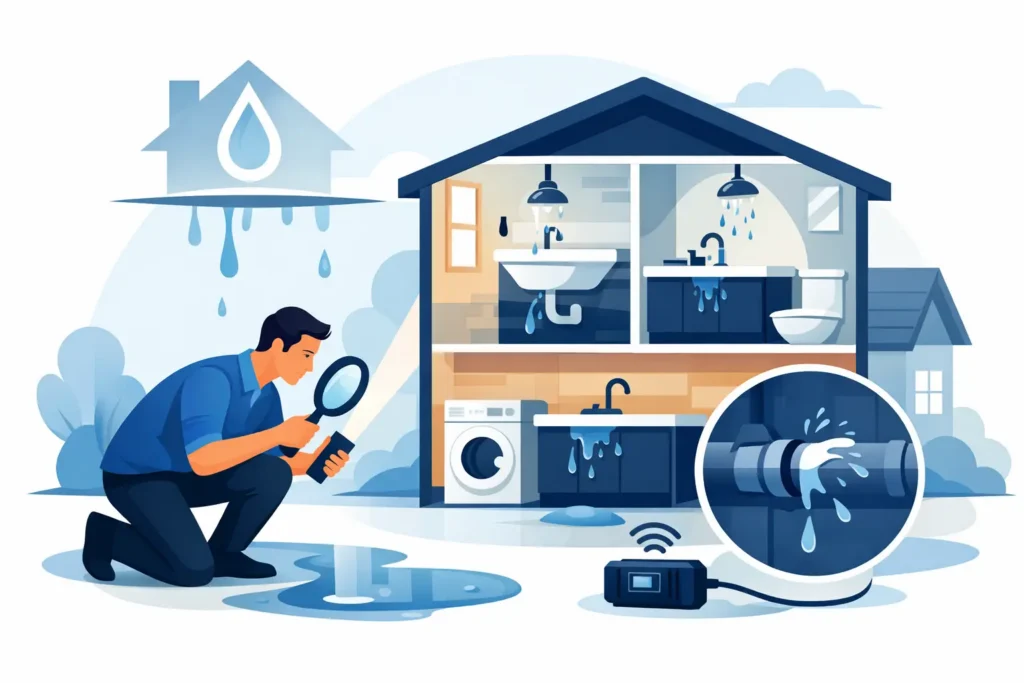 Recherche fuite d'eau maison - que faire ?