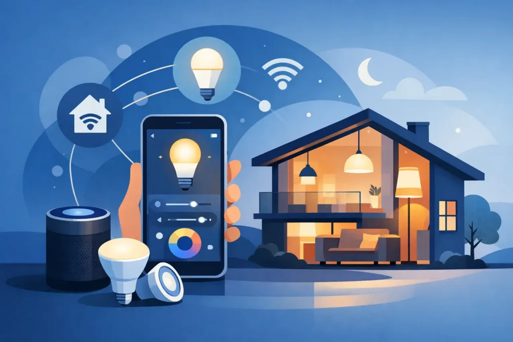Éclairage connecté maison : installation fiable